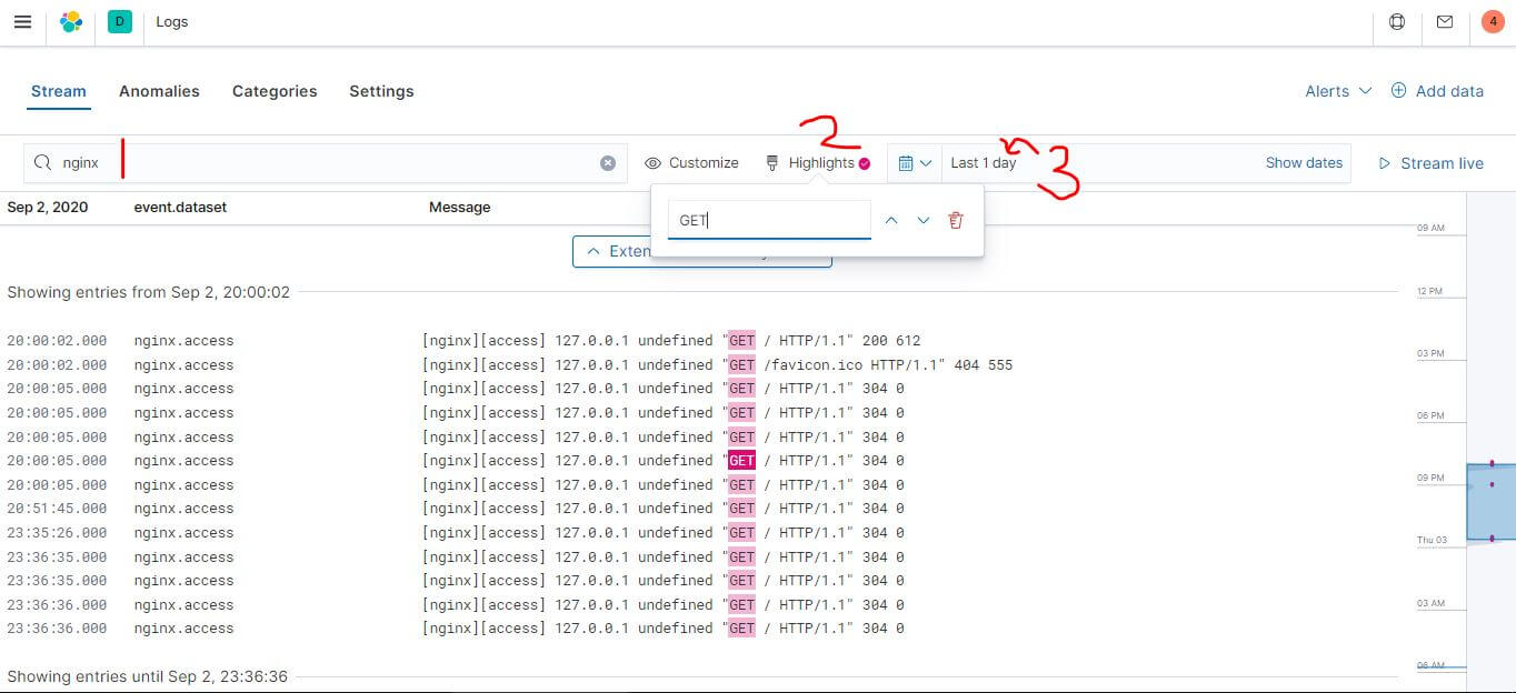 Kibana Logs 介面即時監看 Nginx Access Log