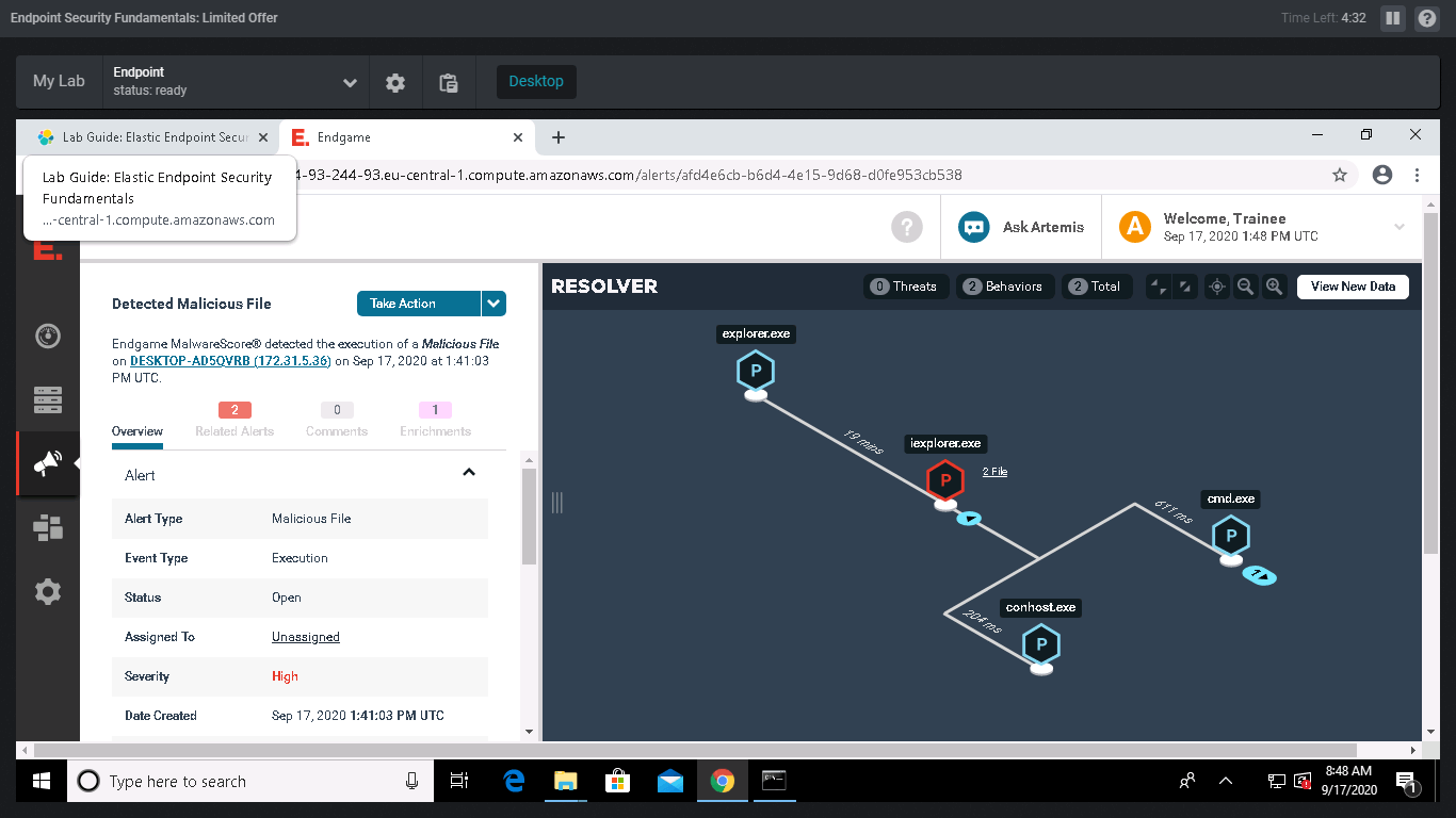 Endgame Alert 影響路徑與範圍分析截圖