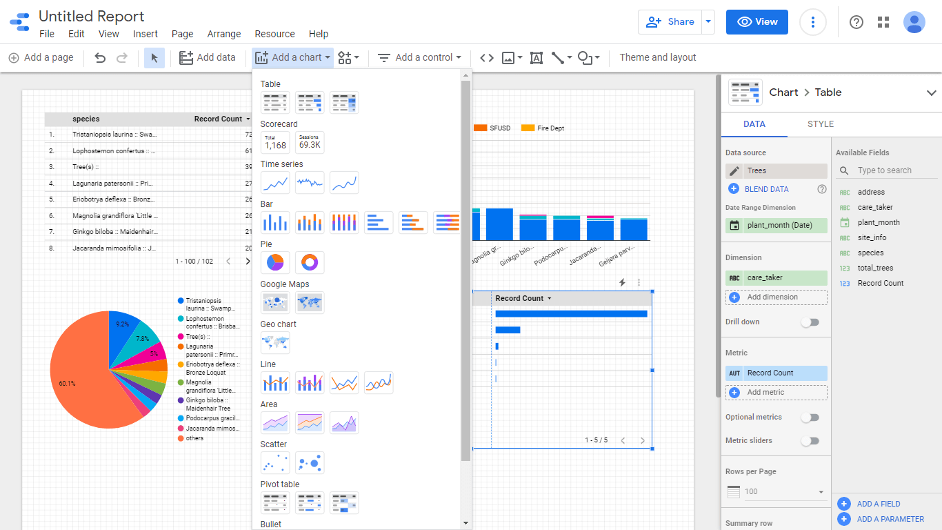 BigQueryAddToChartDataStudio