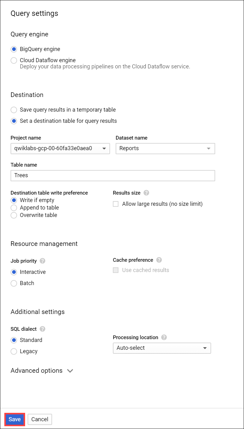 BigQueryImportQuery